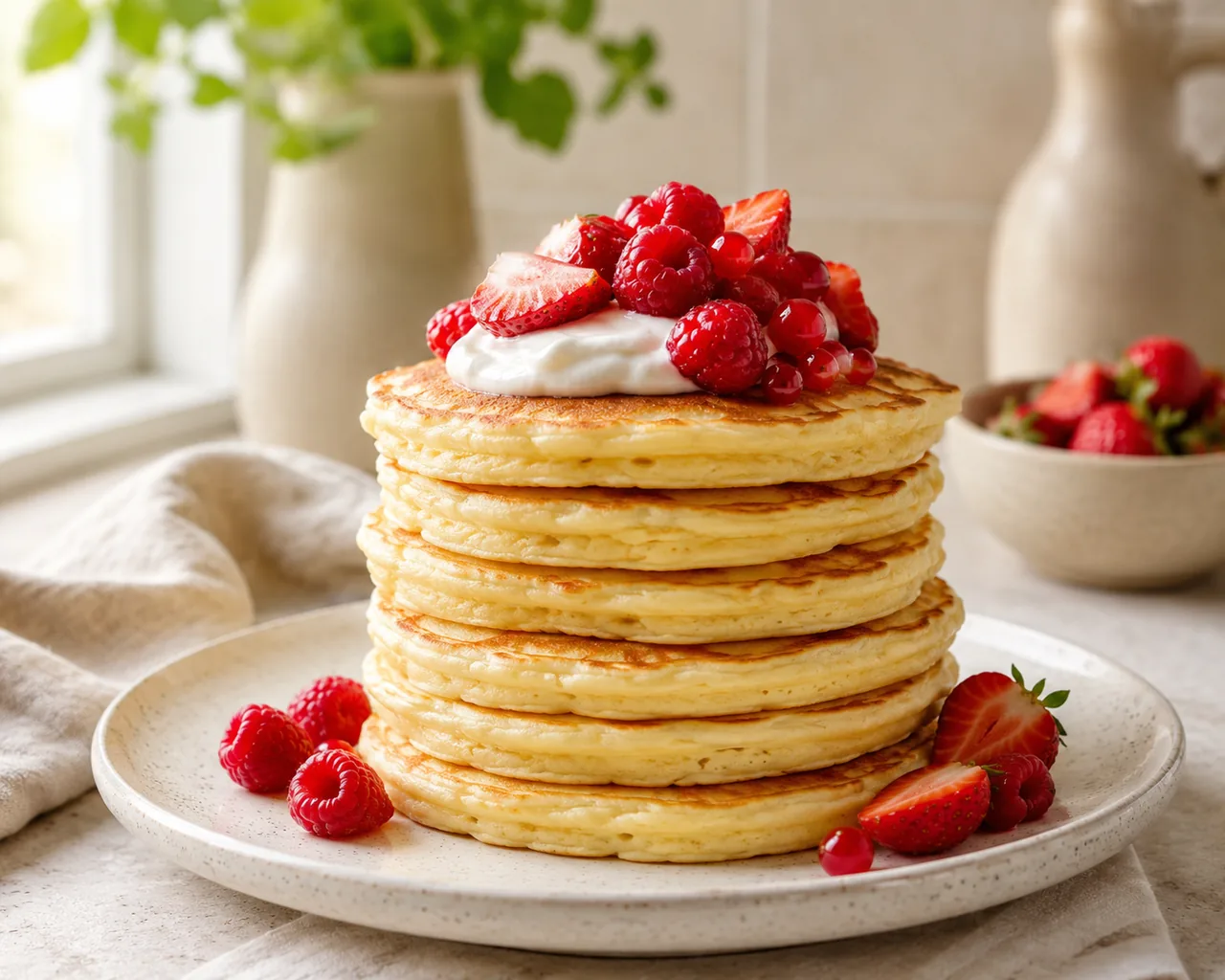 Fluffiga äggfria pannkakor med No Egg