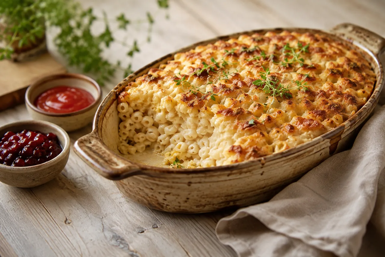 Krämig vegansk makaronilåda